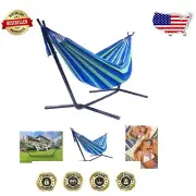 Comfortable 2-Person Portable Hammock - Ideal for Garden, Yard, and Camping