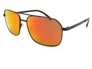 Bolle Navis Sunglasses Matte Gunmetal with Red Fire Mirrored Lenses 12581