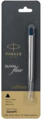 Parker Quink Flow Ball Point Pen BP Refill Refills Black Ink Medium Nib New fit