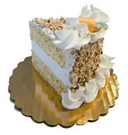 DEZICAKES Fake Carrot Cake Slice Artificial Food Fake Piece of Carrot Nut Cake