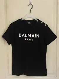 在飛比找Yahoo!奇摩拍賣優惠-熱門新款 全新 Balmain logo print  黑色