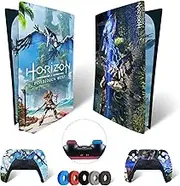 MaD Vision® Horizon Forbidden West Sticker Skin for PS5 Standard/Disc/Disk Version | Cover | Adhesive Film | Scratch-Resistant | 100% Vinyl | HD Quality + Set of 8 Rubber Pads for Playstation 5