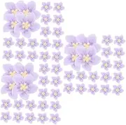 [FIXOSHEE] 150pcs Resin Flower Charms for Phone Case Decor Elegant Five-petal Floral Embellishments for Jewelry Making and Craft Projects