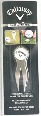 CALLAWAY GOLF COMPANY DIVOT REPAIR TOOL WITH MAGNETIC GOLF BALL MARKER. C4