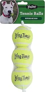 WagTime Tennis Balls 3pk - Durable, High-Visibility Dog Play Balls for Fetch & Training - Non-Toxic, Chew-Resistant, Ideal for Active Pets - 3 Pack of Fun, Safe Pet Toys