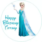 1 x Disney Frozen Elsa 19cm round custom cake topper edible image ICING SHEET