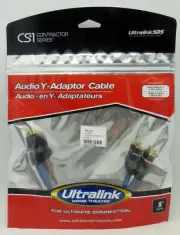 UltraLink Contractor Series RCA Y Adapter 1 Female to 2 male RCA Adapter CS1-FMM