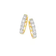 Alora 10ct Gold 1.25 Carats Tw Lab Grown Diamond Hoop Earrings