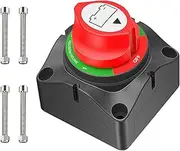 Nilight 1-2-Both-Off Battery Switch, 12V-48V Battery Disconnect Master Cutoff Switch for Marine Boat Car RV ATV UTV Vehicle, Waterproof Heavy Duty Battery Isolator Switch, (90108A)