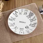 現貨 韓國可愛手繪貓咪陶瓷盤