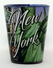 New York Statue of Liberty Color Photo Collage Shot Glass
