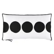 Lumbar Decorative Pillow Duck Feather 22in x 12in Holiday Pillows Dots Set of 2