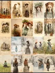 Anne Of Green Gables Small TAGS Junk Journals Scrapbook USA