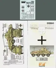 Echelon 1/35th Scale Sd Kfz 232 * Rad Wiking Division Decal Set No. D356043