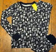 NWT Old Navy Boys Holiday Xmas Pajamas Winter Woodland Animals navy u pick size