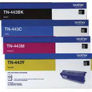 Brother TN443 Toner Ink Cartridge Genuine High Yield Black/Magenta/Cyan/Yellow Set