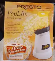 Presto PopLite Hot Air Popcorn Popper, makes 18 Cups, Stock #04820 - NIB