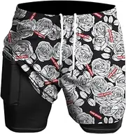 [Rane Sports] Men's Running Shorts 2 in 1 Shorts Gym Athetic Shorts Outdoor Marathon Workout Training Shorts