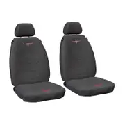 RM Williams RMW Longhorns Jillaroo Grey Suede Velour Front Car Seat Covers Universal Fit