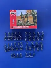 Airfix 1/72 HO-OO Boxed German Infantry 48/48 WW2 Complete Set on Sprue