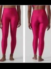 ATHLETA elation shine legging tight high rise shimmer cyclamen Red Pink XS