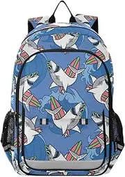 [Joisal] Cat with Glasses Boy Bookbag Lightweight Kids Back Pack for School