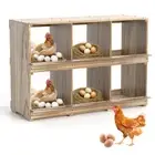 Nesting Boxes for Chickens Coop, Wooden Hens Nesting Eggs Laying Box, Chicken...