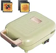 BEAR Mini Electric Sandwich Maker, Waffle Maker, Panini Press with Double Removable Non-Stick Plates, Pizza Pockets, Quesadillas, Omelette, Cool Touch Handle, 600W