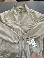 cabelas jacket Men’s XL Golf Full Zip Tan NAPA Chassis Windbreaker
