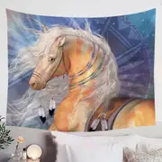 Native American Golden Horse Tapestry