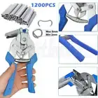Hog Ring Plier Fencing Gun Fastener Stapler M Nailer Wire Ringer W/ 1200 Clips
