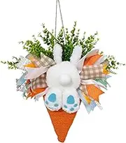 MsaHeuto Easter Bunny Ears Butt Wreath for Front Door Seasonal for Wall Yard Holiday