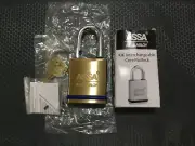 Assa Abloy KIK interchangeable core padlock Sargent keyway 2 inch brass body new