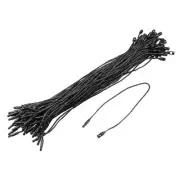 Wax rope Hang Tag String Snap Lock Price Tag Fastener Ties black 7.8 inch 500pcs