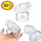 Clear TPE Male Humming Bird Attachment Fit Hitachi Magic Wand Massager Access --