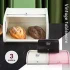 Roll Top Lid Bread Bin Bread Box Storage Keeper Loaf Container