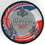 4.5" 2021 ATLANTIC TRIDENT EXERCISE OPERATION NATO FLAG ROUND EMBROIDERED PATCH