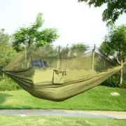 Double Camping Hammock w/Mosquito Net 600lbs Portable w/Strap & Carry Bag