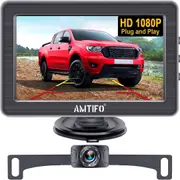AMTIFO Backup Camera HD 1080P Rear View Monitor for Car Truck Camper Minivan Reverse Cam System License Plate Waterproof Clear Night Vision DIY Guidelines A2