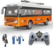 Spobot Remote Control Bus 2.4G Remote Control City Classic Bus Truck Model with Lights Sound Electric Vehicle Playsets Cars for Kids Toy