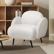 Levede Armchair Boucle Sherpa Couch Lounge Chair Fleece Single Sofa 25cm Padded