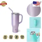 BPA-Free 30oz Stainless Steel Tumbler with Handle & Straw - Cup Holder Friendly