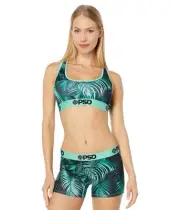PSD Women's Lush Palm Sports Bra, Black