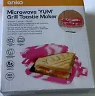Microwave Toastie Maker Non stick Dishwasher Microwave safe Pink & White