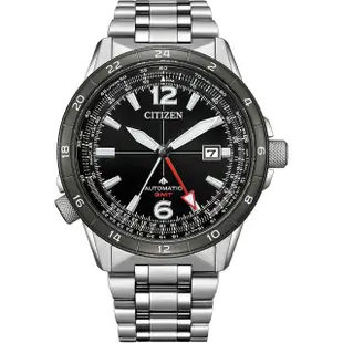 【CITIZEN 星辰】PROMASTER 限量 飛行錶 GMT 抗磁 機械錶 男錶 手錶 母親節 禮物(NB6046-59E)
