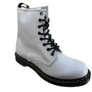 Dr Marten 1460 Smooth Leather Lace Up Boots Women’s Size 11 White NWB Combat
