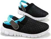 [WOFASHPURET] Summer Men's Breathable Beach Shoes Quick Dry Anti-slip Lightweight Mesh Slippers for Leisure Size 40 Light Blue