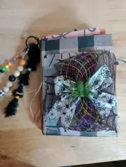 Halloween Junk Journal Art Handmade Ephemera Scrapbook 52 Pages Bats Skeleton