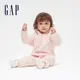 Gap 嬰兒裝 仿羊羔絨熊耳造型包屁衣-粉色(595070)