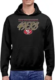 Hybrid Sports - - Throwback Brush Script - Men's and Women's Pullover Hoodie Fleece Sweatshirt - Size Small - BLACK, Black, Small